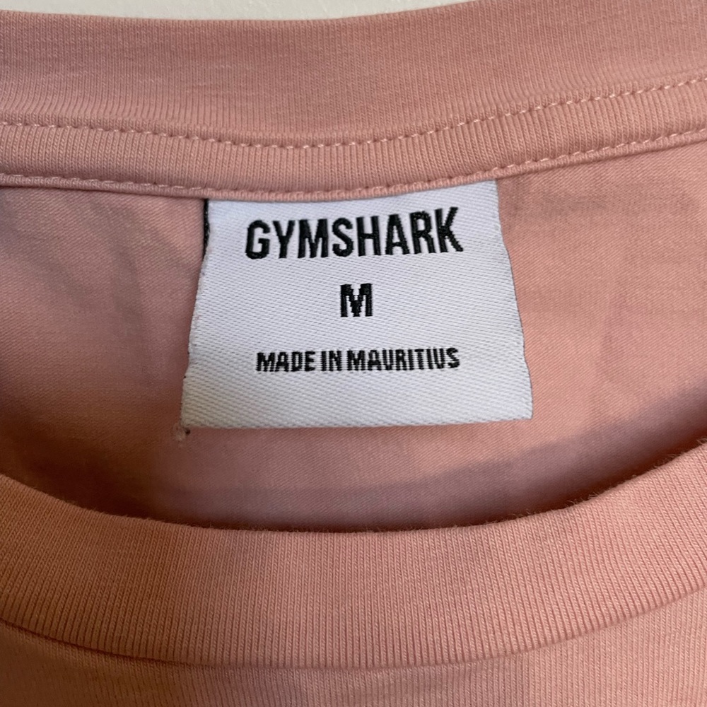 Light Pink Gymshark Cropped Workout Shirt